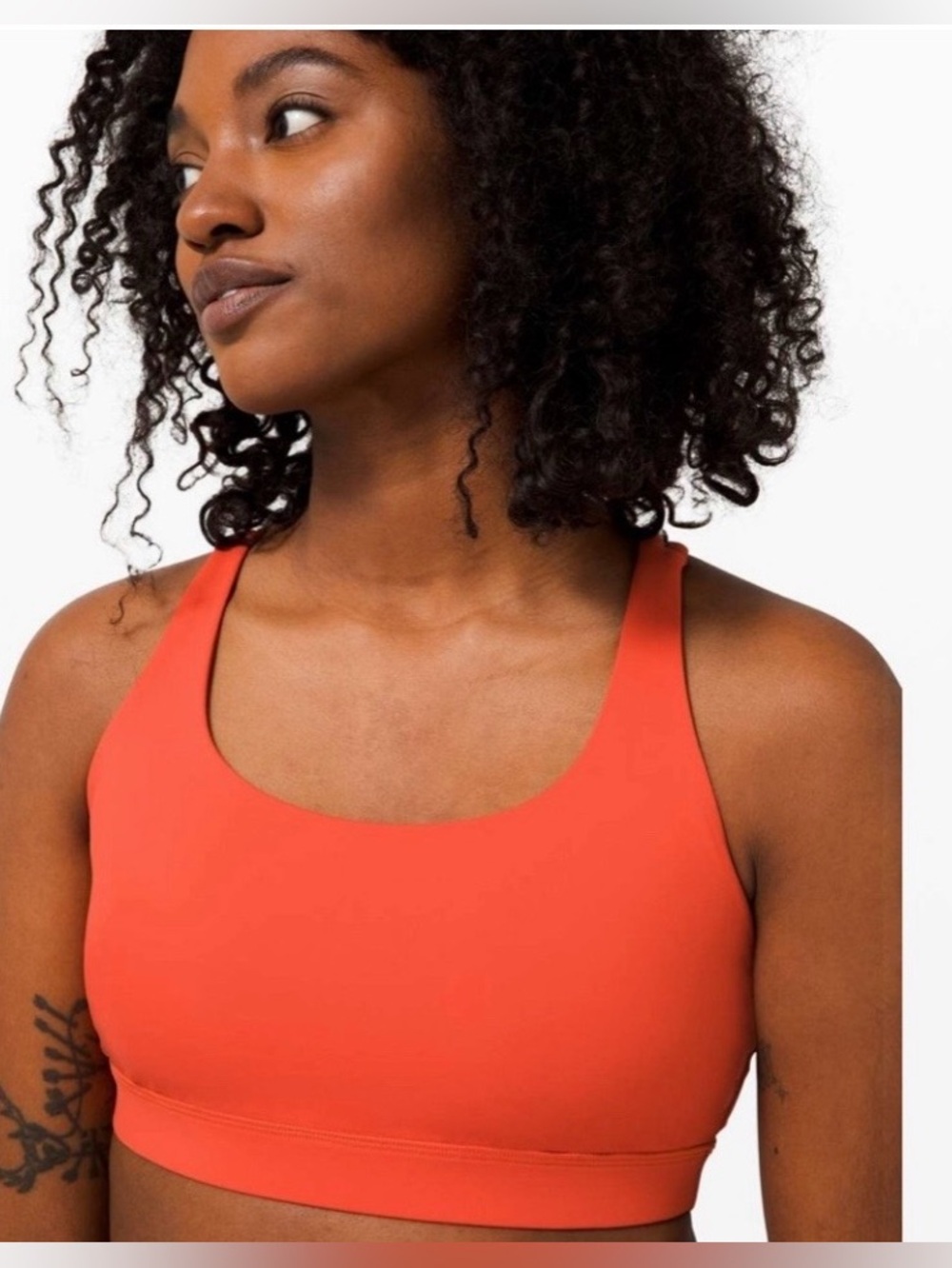 lululemon athletica Scoop Neck Sports Bra - Coral Orange